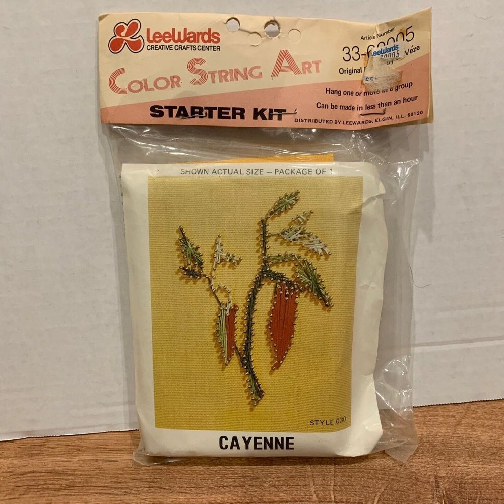 Vintage String Art Starter Kit Cayanne Style 030 from Lee Wards New In Pkg